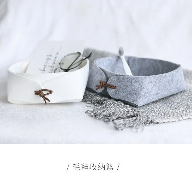 Hộp lưu trữ đồ trang sức để bàn, với chìa khóa vào cửa, Giỏ lưu trữ đồ Lặt Vặt được làm bằng vải Nỉ, hoàn thiện đầu giường, loại gấp, giỏ lưu trữ 2