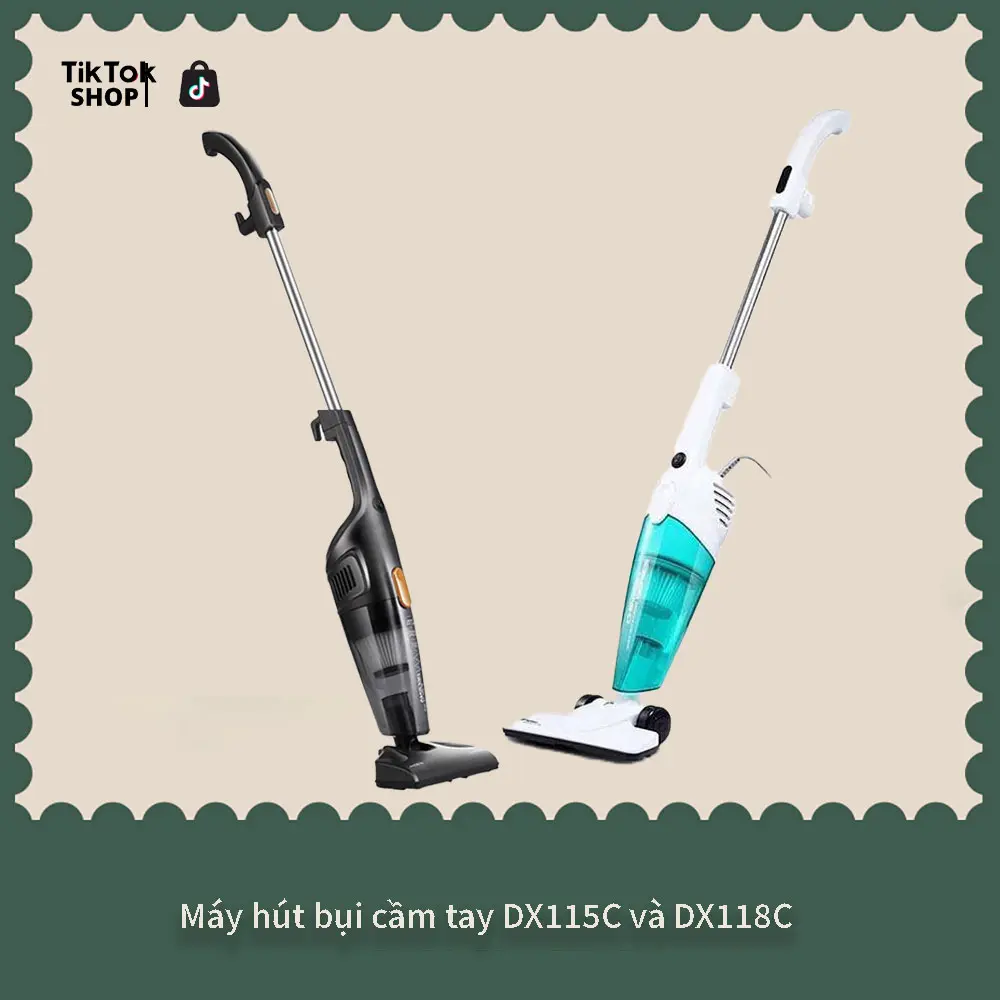 Máy hút bụi cầm tay Deerma DX115C và DX118C mini bản quốc tế Làm Sạch