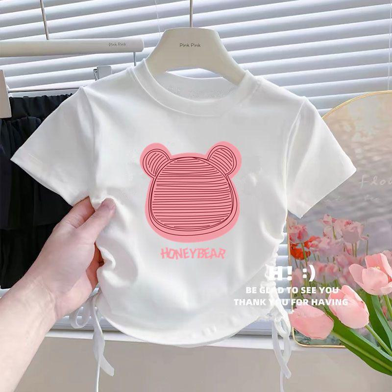 Product Introduction of Áo Phông ngắn Tay Áo, Cho Bé Gái Trẻ Trung Và Nhỏ Hàng Mới Về Mùa Hè, Áo Phong Cách Công Chúa Thường Ngày Cho Em Bé Và Trẻ Em, Tay Lửng Dây Rút, Thời Trang 23