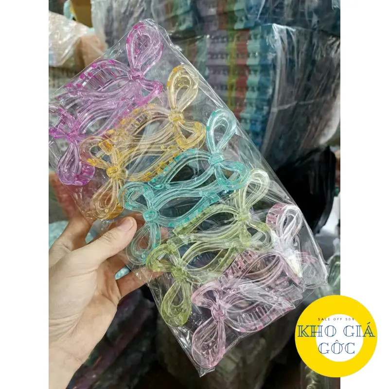 Cặp Tóc Hình Nơ Chất Liệu Nhựa Siêu Bền, Không Gãy Duyên Dáng Phong Cách Hàn Quốc Xinh Xắn Dành Cho Nữ 4