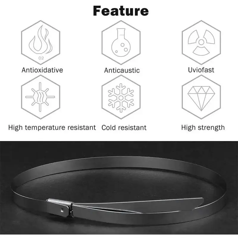 Kabel Ties Stainless Anti Karat 4.6MM/Cable Ties Stainless Dengan Berbagai Macam Ukuran/ harga per 5pcs 6