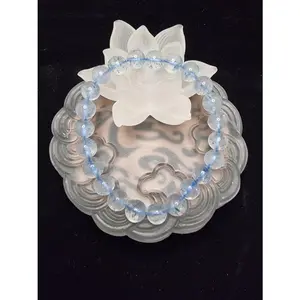 Gelang Batu Blue Mica Quartz Crystal Confidence Stone HQ 8.7mm F460