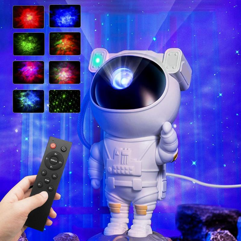 Astronaut Projector Night Light, 1 Count USB Powered Galaxy Projector Light with Remote Control, Spaceman Ambient Lamp, Starry Sky Projector Light 2