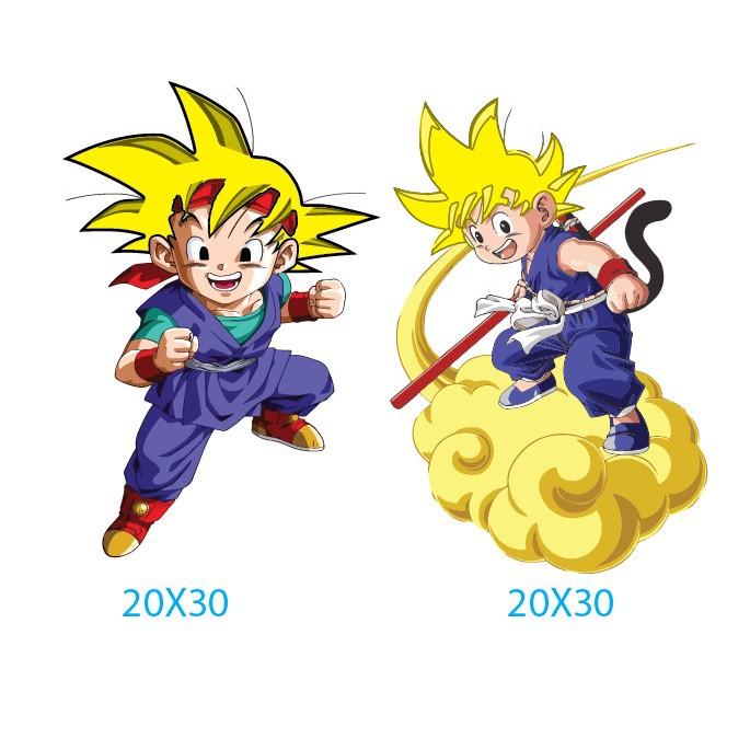 Tem SonGoku Hoạt Hình Dán Trang Trí Xe Máy, Ô TÔ , Xe Tải, hình dán miếng dán vui nhộn ( SL : 1 Cái) Nhãn Dán Sticker