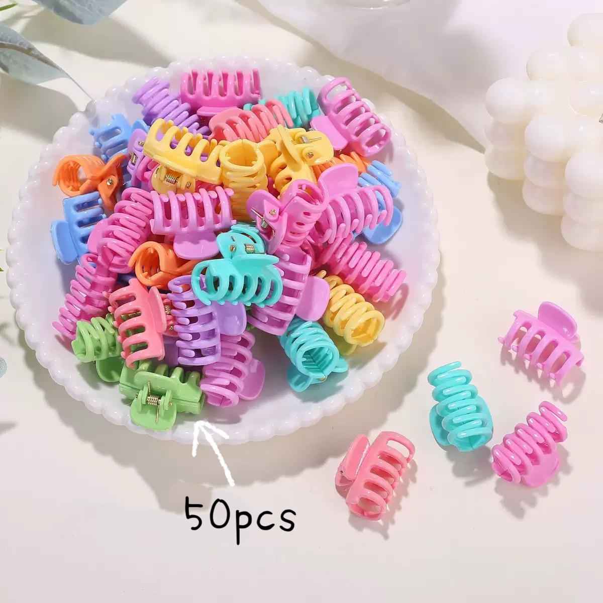 Cici-50pcs Jepit Rambut Poni Mini Mix Motif 2.5cm Toples Model Lucu Jepit Rambut Anak Isi 20pcs Hairclip Warna-Warni Jepitan Kecil Rambut Style Anak Korea Jedai Korea Lucu Warna Warni