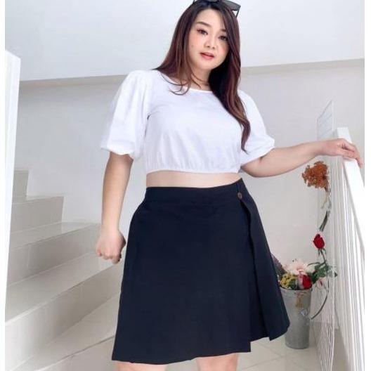 Skort Rok Celana Pendek Wanita Jumbo xxxl Big Size oversize  Bahan Melar Curvy 6