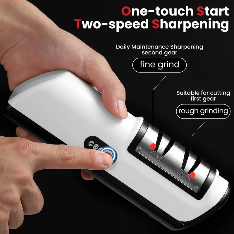 Electric Knife Sharpener, 1 Count Multifunctional Knife Sharpener, Household Knife Sharpener for Kitchen, Kitchen Gadgets, Appliances Sharpening Metal 3