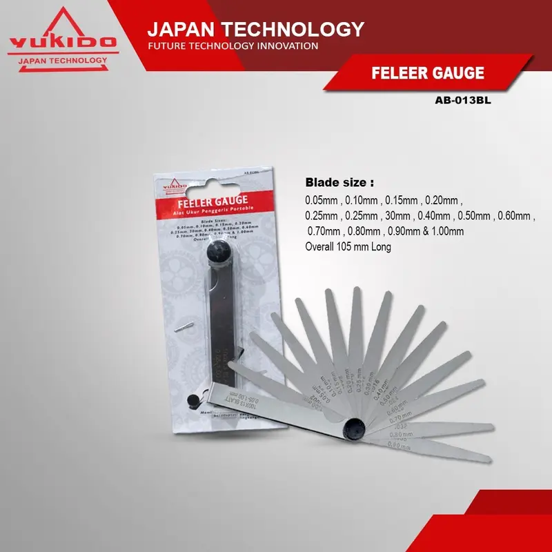 Set Kunci Stel Klep Yukido Setara Tekiro - Fuller Gauge Set 2 Pcs L Klep Puler Set 2