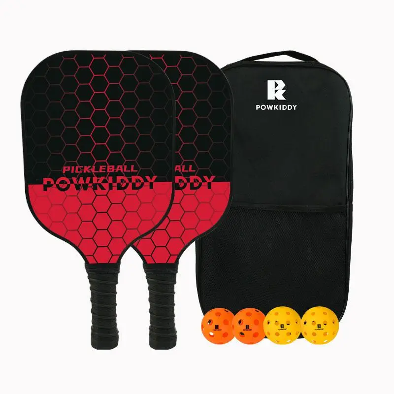 Product Introduction of Pickleball Set, 1 Set Including 2 Counts Pickleball Racket & 4 Counts Pickleball & 1 Count Storage Bag, Professional Tennis Equipment 0