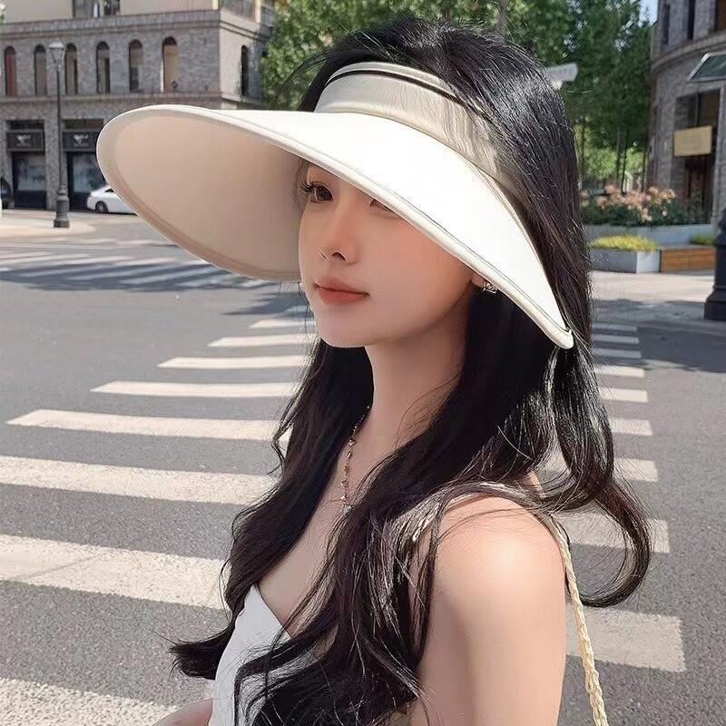 Product Introduction of Eave Protection for Women Anti-UV, Adjustable, Foldable Empty Top Hat Large Brim Sun Caps - Travel Visor Sunshade Beach Cap 43