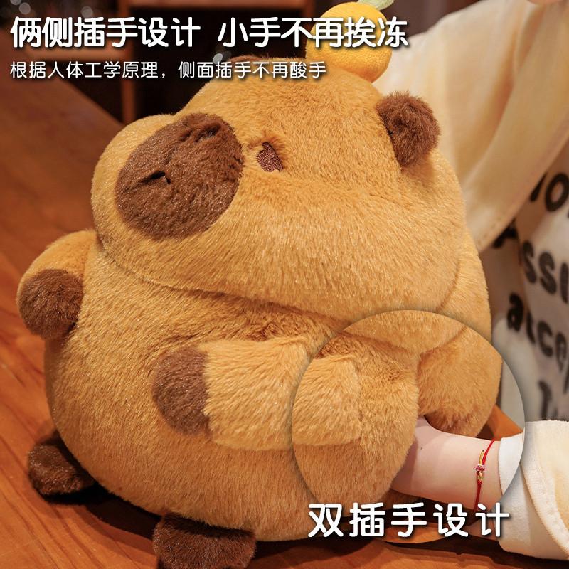 Bộ chăn gối văn phòng hình thú capy siêu đáng yêu ,Chăn mền gối văn phòng 3 trong 1 mẫu capy 7