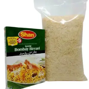 Paket Beras Basmati 1 liter 770gr dengan bumbu shan biryani instan nasi biryani kebuli