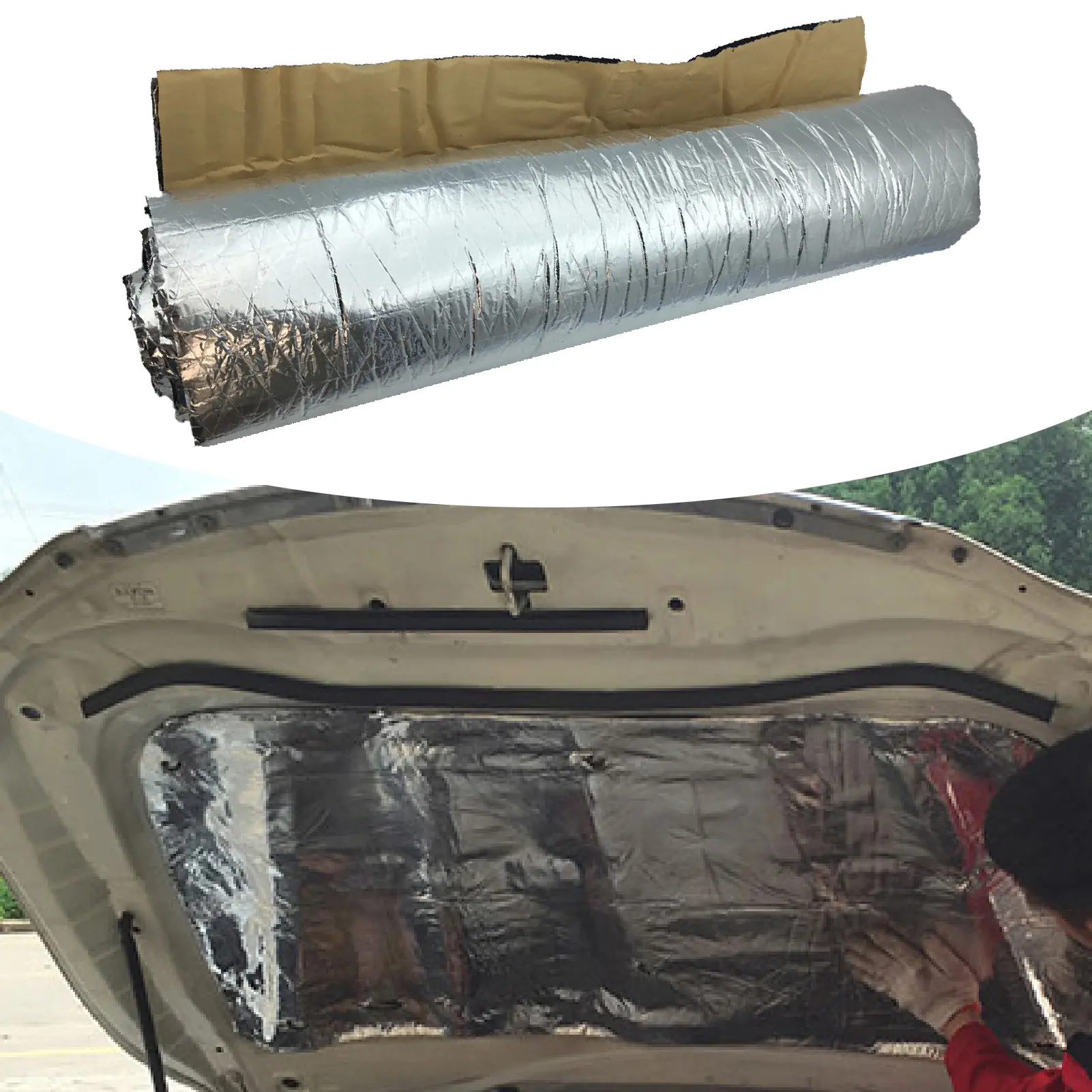 Tikar Penebat Bunyi, Pelekat sendiri, Penyerapan Bunyi, Warna Perak, Pad Perisai Haba, Sesuai untuk Kereta