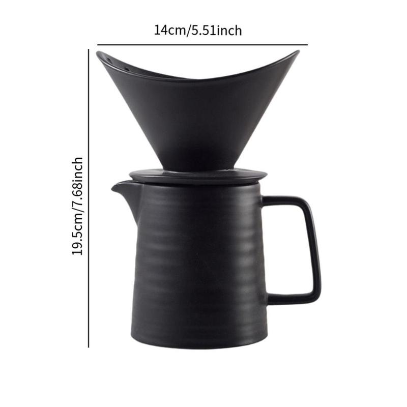 Product Introduction of Pour over Coffee Maker Set Coffee Server Manual Brew Maker Retro Hand Drip Cone Dripper Coffee Brewer Ceramic for Home Cafe 0