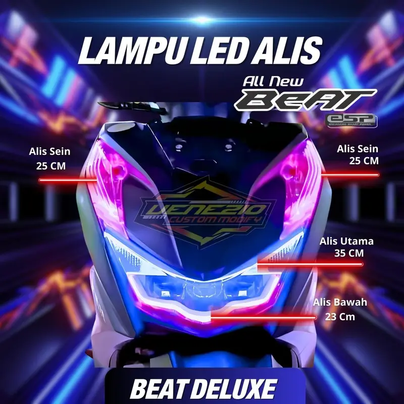 SEPAKET LAMPU ALIS LED DRL NEW BEAT DELUXE 2020 2021 2022 2023 BONUS DEVIL EYES ALIS SEIN BEAT DELUXE BEAT STREET AKSESORIS MOTOR BEAT NEW DELUXE LAMPU LED MOTOR MATIC SENJA SEIN DEPAN HEADLIGHT HEADLAMP 1
