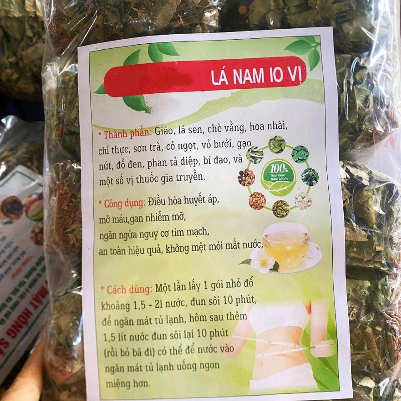 1kg Trà Lá Nam 10 vị - Hoà Bình tác dụng hỗ trợ phòng ngừa các bệnh về tim mạch , huyết áp , mỡ máu , gan nhiễm mỡ , Chè Tea Nước Trà box tral anam vi trà tắc thái xanh táo tàu dành cho người ăn chay búp ổi  tâm sen mộc linh one