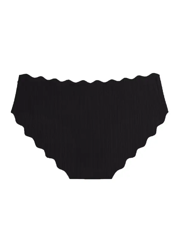 Women's 6pcs Minimalist Solid Scallop Trim Panty, Lady Basic Soft Comfort Seamless Knickers for Daily Wear All Seasons, Womenswear Underwear 2