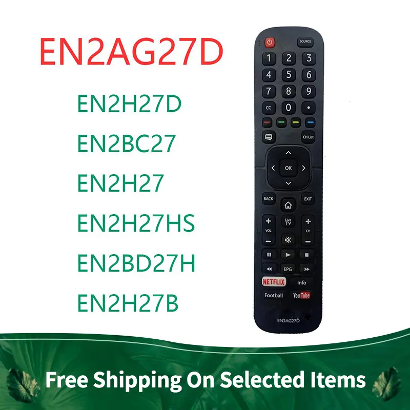 Ready Stock Remote Control Devant Hisense Control Remoto En2h27 En2h27HS Para Smart TV EN2H27B EN2H27D EN2A27 ER-31607R 55H6B 50H7GB Remote Control for Hisense TV Replacement Remote