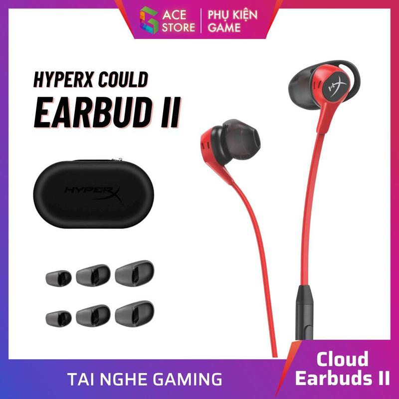 Tai nghe gaming có dây HYPERX Cloud Earbuds II jack 3.5mm micro đàm thoại