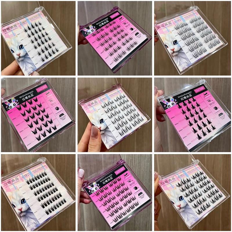 Mi giả có keo sẵn tự dính dễ gắn tái sử dụng nhiều lần trang điểm mắt to tròn