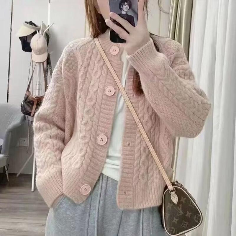 Product Introduction of Áo Len Nữ, Bộ Sưu Tập Mùa Thu, Dáng Rộng Vừa Vặn, Cổ Tròn, Áo Cardigan Dệt Kim, Áo Khoác Dài Tay, Màu Trơn Thiết Kế Độc Đáo Quần Áo Nữ, Hàng Mới Về 11