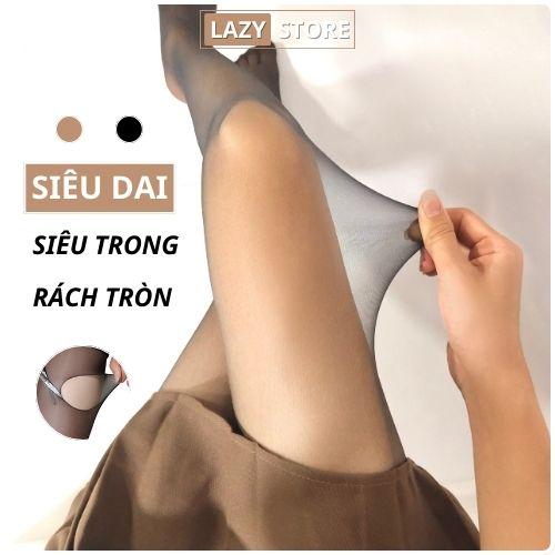 Quần tất 0D Nữ trong suốt siêu dai rách tròn thật chân đẹp mịn màng Lazy Store T1