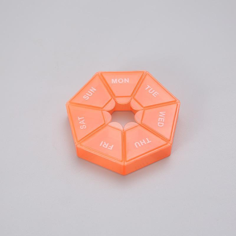 7-compartment Pill Box, 1 Count Random Color Lightweight Mini Portable Pill Container, One-week Pill Box for Travel, Spring Home Accessories, Travel Accessories 8