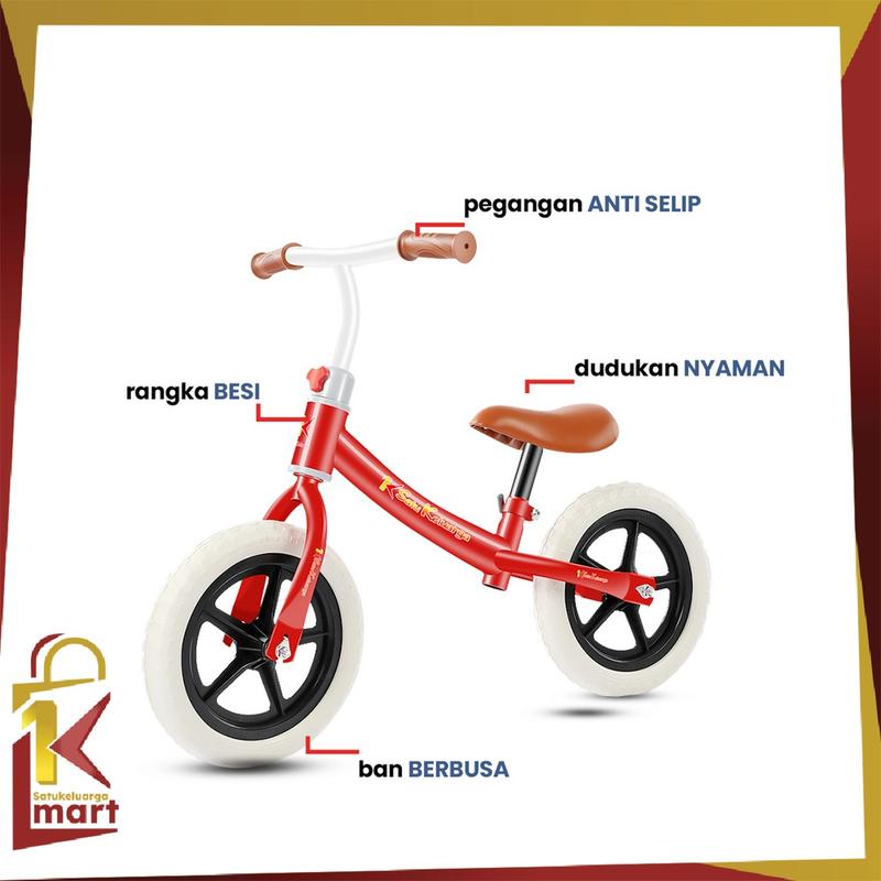 [COD] SM M261 Sepeda Mainan Keseimbangan Anak Roda 2 Tanpa Dayung Sepeda Anak Kado Beraneka warna 1