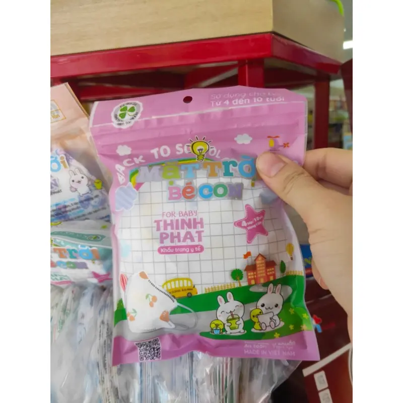 Giá sỉ combo 50 chiếc khẩu trang cho bé 5-12 tuổi nhiều họa tiết siêu xinh 6