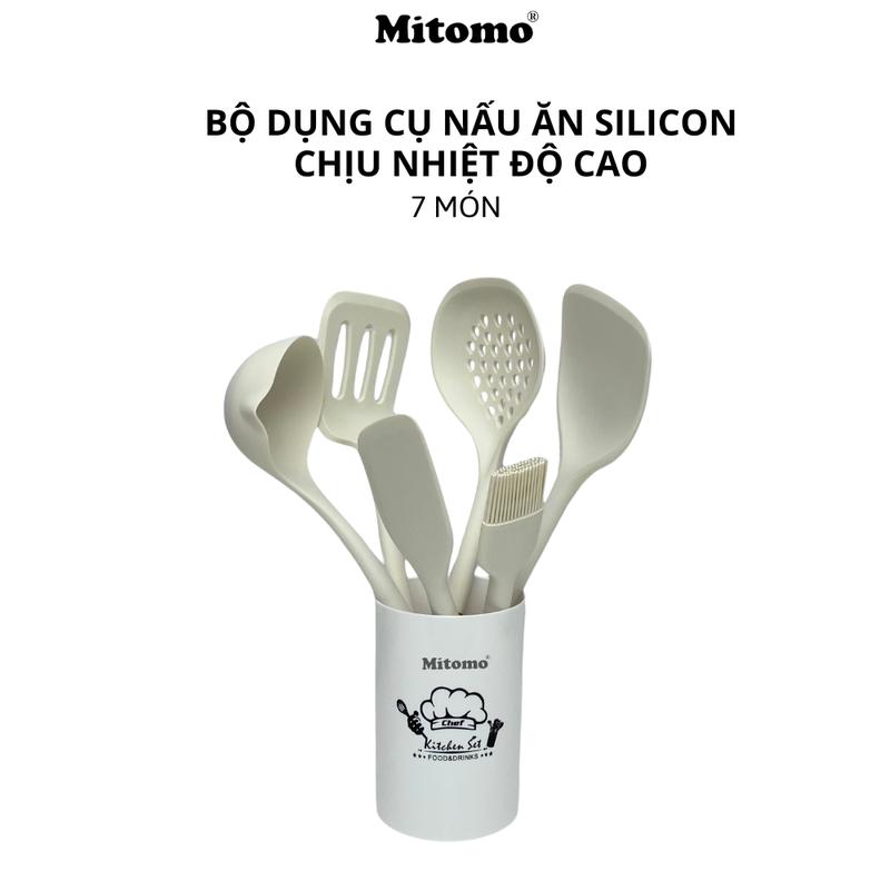Product Introduction of Bộ dụng cụ nấu ăn, bộ muỗng Silicon chịu nhiệt cao cấp Mitomo GB4806.9-2016 - Hàng chính hãng 1