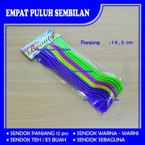 1 pak sendok es panjang - sendok teh - sendok jus - sendok buah - sendok plastik kecil - sendok minuman - pengaduk minuman