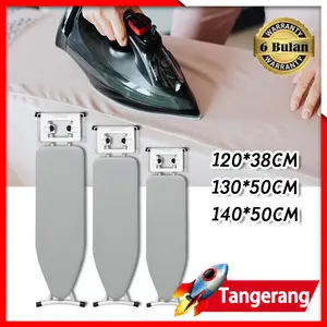 Sarung Setrika Tahan Meja Cover Strika Bahan Poliester Tebal 120X38cm/130X50cm/140X50cm