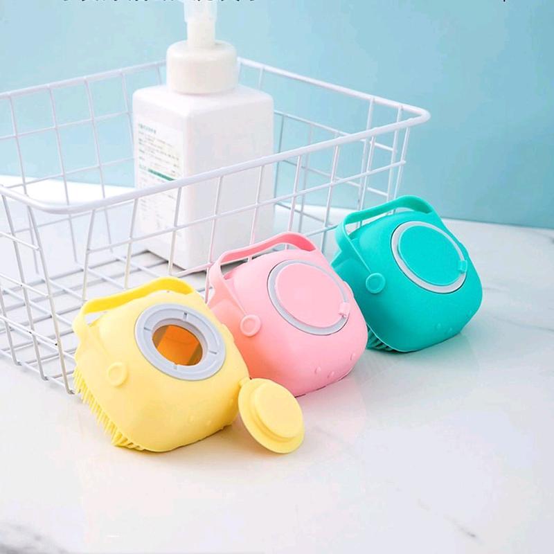 Sikat mandi silikon 800ml sikat sabun isi ulang / spons badan silicon tabung sabun 1