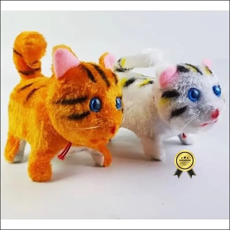 Mainan Anak Robot Kucing Bergerak Suara dan Lampu Baterai 1