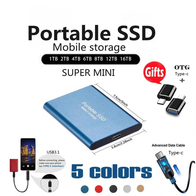 Product Introduction of Portable SSD External Hard Drive 1TB USB 3.0 Interface High Speed Original SSD Solid State Hard Disk for Laptop/Desktop Storage 9