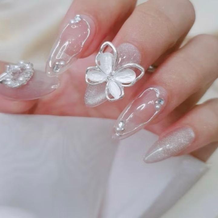 Mã 707 JUNLY Nailbox Thiết Kế JUNLY Mắt Mèo Thạch Hồng Nâu Siêu Xinh 270 - Bộ Kit 10 Nail Keo Mini Dán Chuyên Dụng - Nữ Women