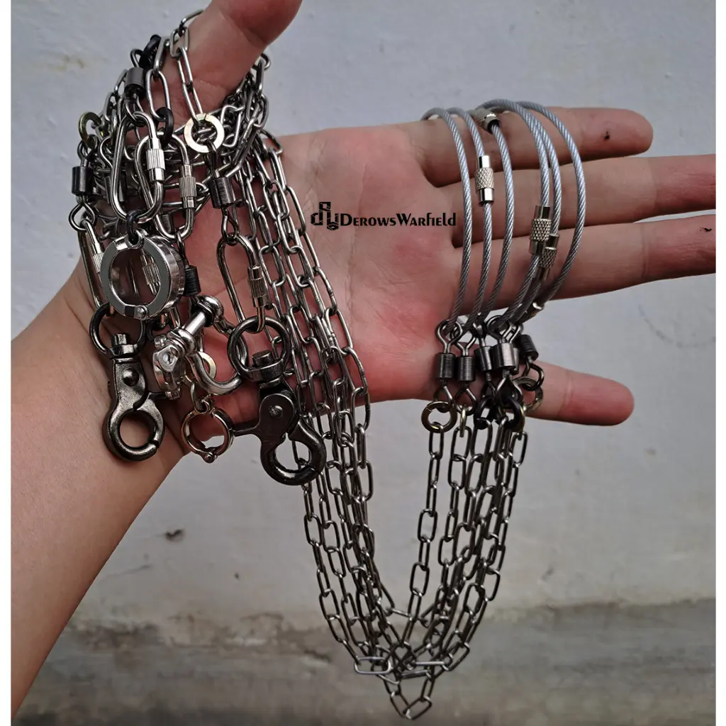 Rantai Burung Paruh Bengkok Stainless Steel Ukuran Besar Rantai Macaw Rantai Kakatua Rantai Afgrey