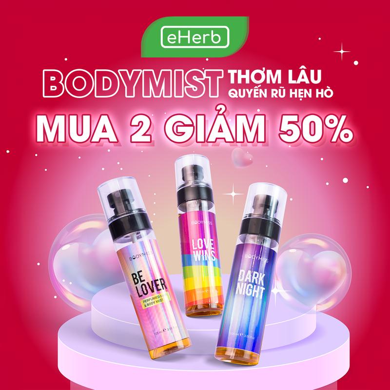 [MUA 2 GIẢM 50%] Xịt Thơm Body Mist Toàn Thân Học Sinh Sinh Viên EHERB - Nước Hoa Nam Quyến Rũ Lịch Lãm Thơm Lâu BODYMISS - Khử Mùi Cơ Thể Nam Chơi Thể Thao Gym - Xịt Thơm Tóc Nữ Body Hair Mist Perfume Cosmetic Unisex Women (s)