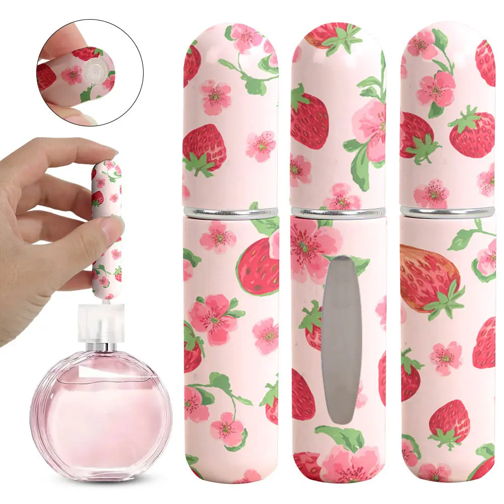 New 5ml Mini Perfume Bottle Refillable Empty Spray Rotating Bottle Portable Spray Atomizer Bottle