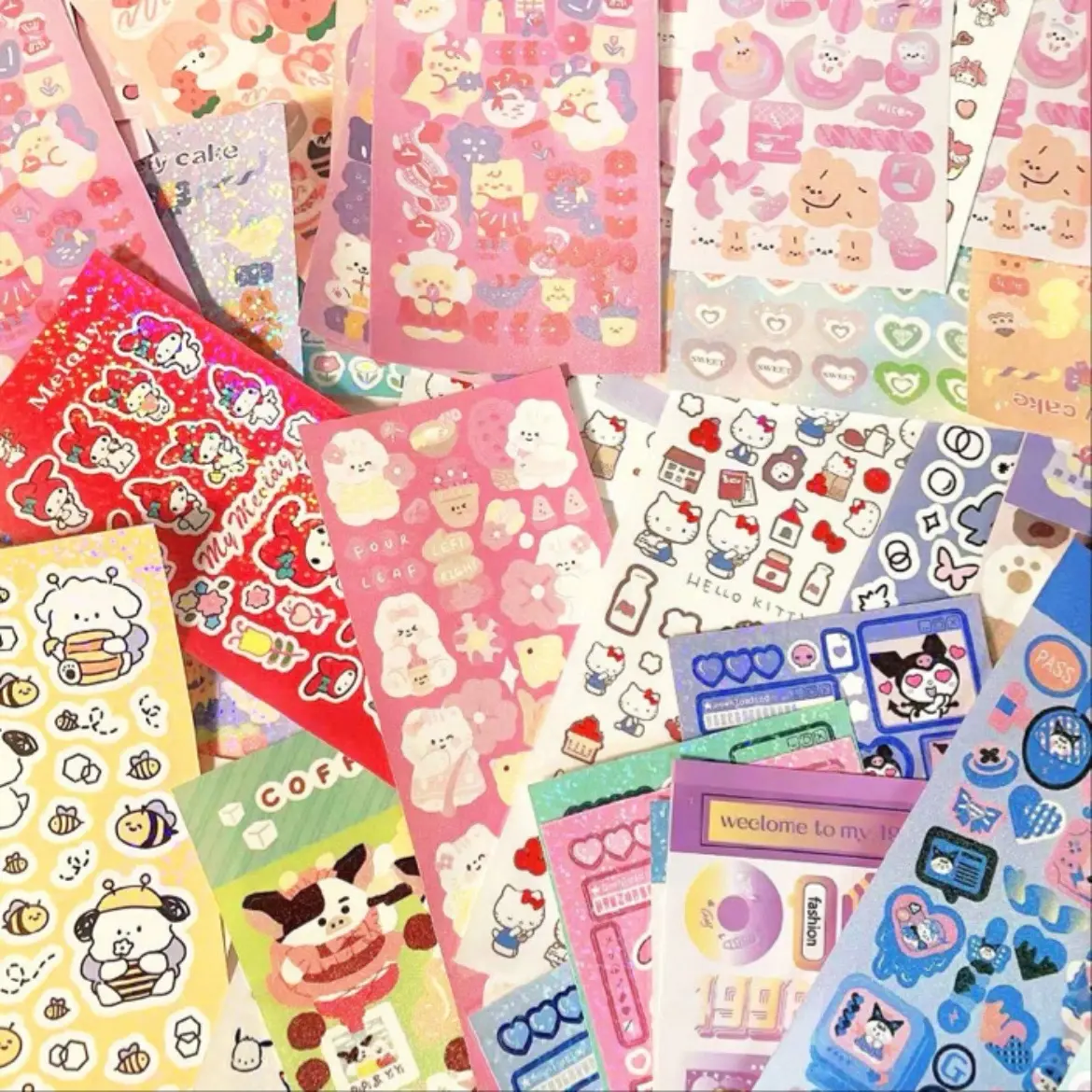 Stiker 10pcs deco photocard jurnal - sticker box