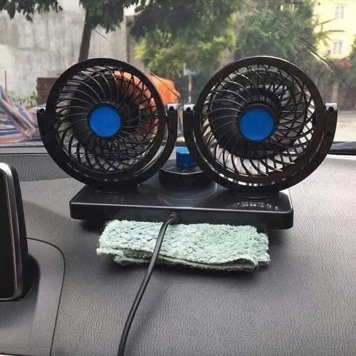 QUẠT ĐÔI MINI TRÊN OTO 360 độ