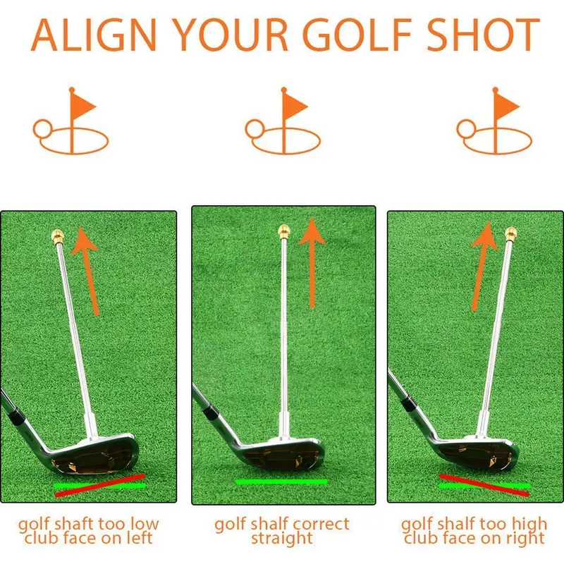 Chỉ Báo Hướng Đánh Bóng Golf Thanh Căn Chỉnh Hỗ Trợ Đánh Dấu Thanh Định Vị Từ Tính Dụng Cụ Hỗ Trợ Tập Luyện Xoay 5