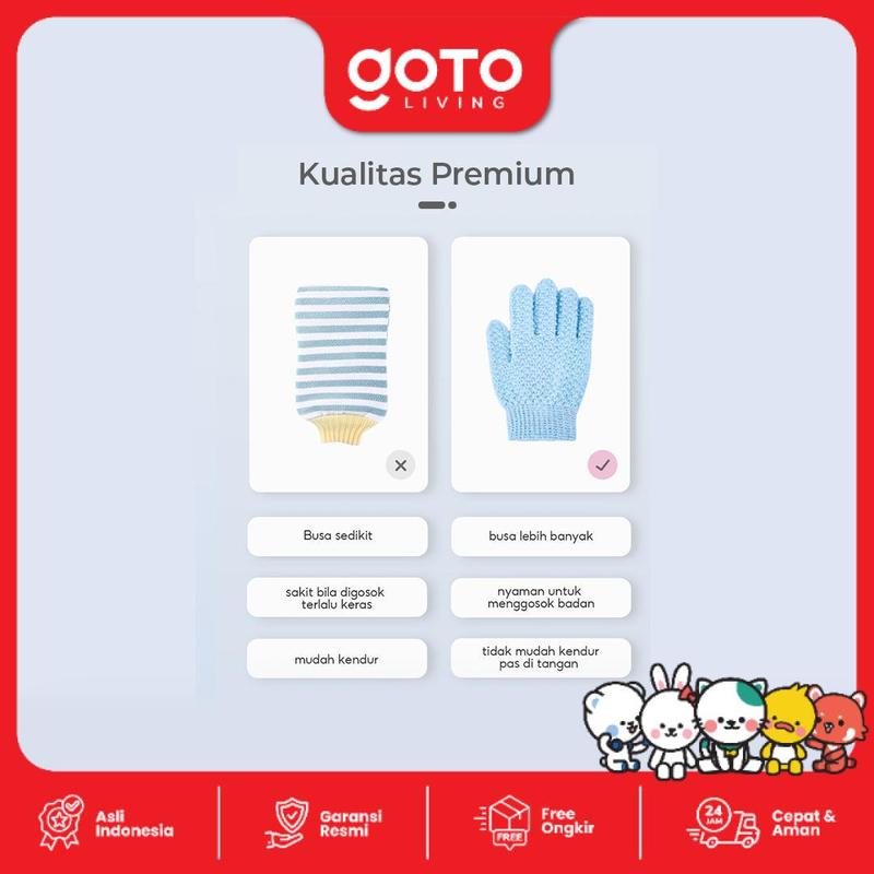 Goto [COD] Truvic Bath Glove Sarung Tangan Mandi Penggosok Badan Penghilang Daki 6