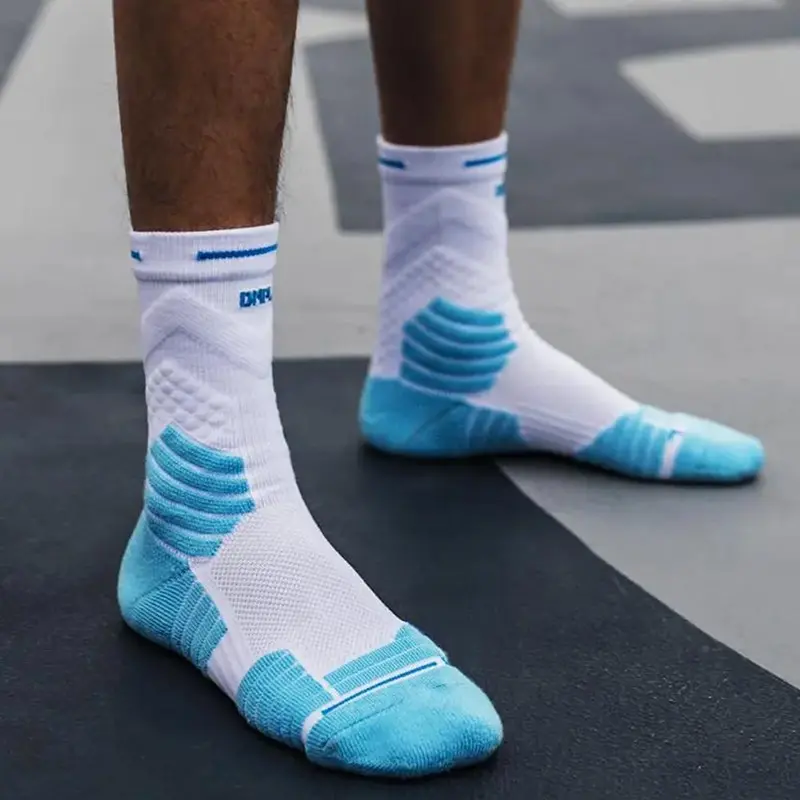 Vớ Thoáng Khí Cotton Chống Trượt, Dành Cho Nam, Thích Hợp Cho Các Môn Thể Thao Ngoài Trời Như Chạy, Bóng Rổ Và Bóng Đá, Vớ Thể Thao 1