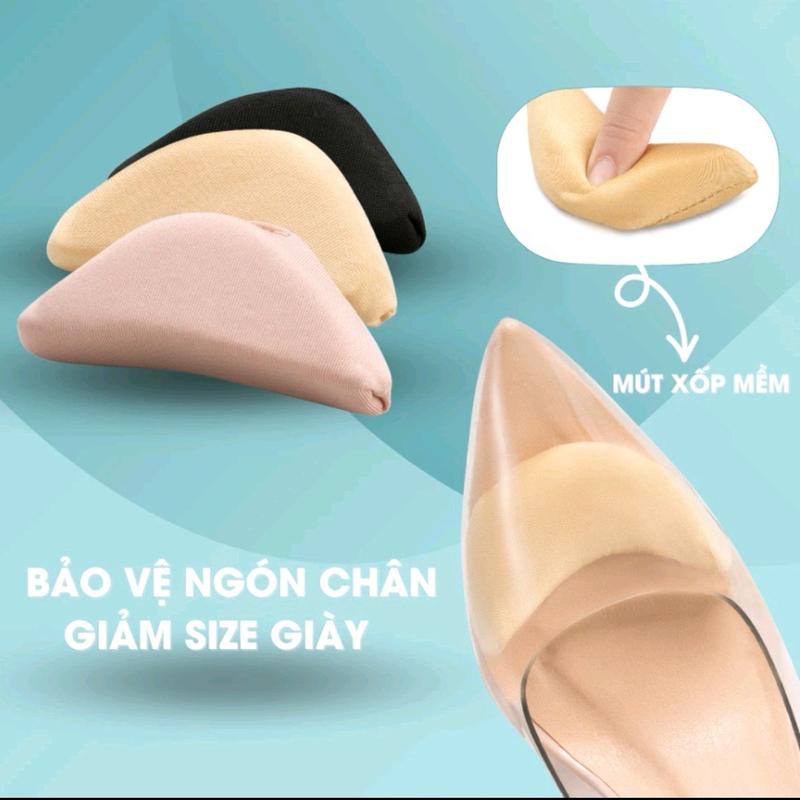 1 Cặp Lót Mũi Giày, Lót Ngón Chân Giảm Đau, Giảm Rộng Khi Mang Giày Miếng Lót Giày Nhung ló t 1