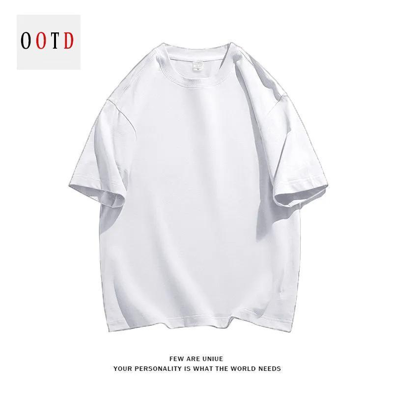 Áo thun trơn chất liệu cotton co giãn 4 chiều 100% sợi bông mịn không xơ form rộng  Top  nam nữ cổ tròn đơn giản, áo phông trơn unisex  Women tay lỡ dễ phối đồ thoáng mát nhẹ mềm mịn thấm hút mồ hôi tốt phông tay lỡ oversize trắng đen basic 260g #0001 1