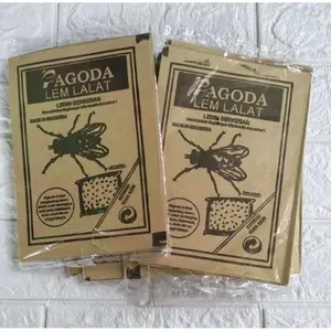 Pagoda Lem Lalat Asli 10pc 40pc Lembar Lem Perekat Pembasmi Serangga Kecoa Cicak Nyamuk