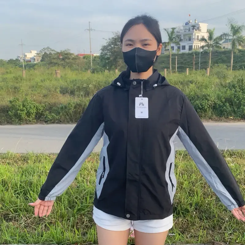 Áo pha nữ 7 màu 2 lớp lót lưới tráng bạc, áo khoác gió nữ thể thao size 45-70kg Women Jacket Top Voi 1
