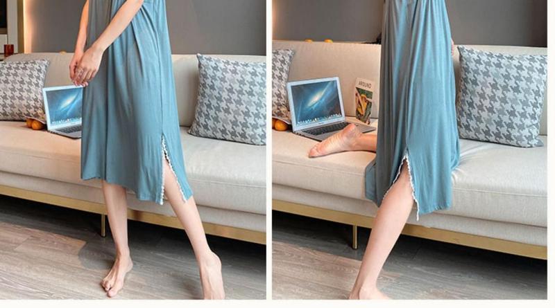 Product Introduction of Váy Ngủ Dây Đeo Dài Ngoại Cỡ Váy Ngủ Mùa Hè Mỏng, Cỡ Lớn (150kg), Trang Trí Ren, Đồ Mặc Ở Nhà Có Thể Đeo Được, Dành Cho Nữ, Năm 2025, 6520 Yêu Thích 5