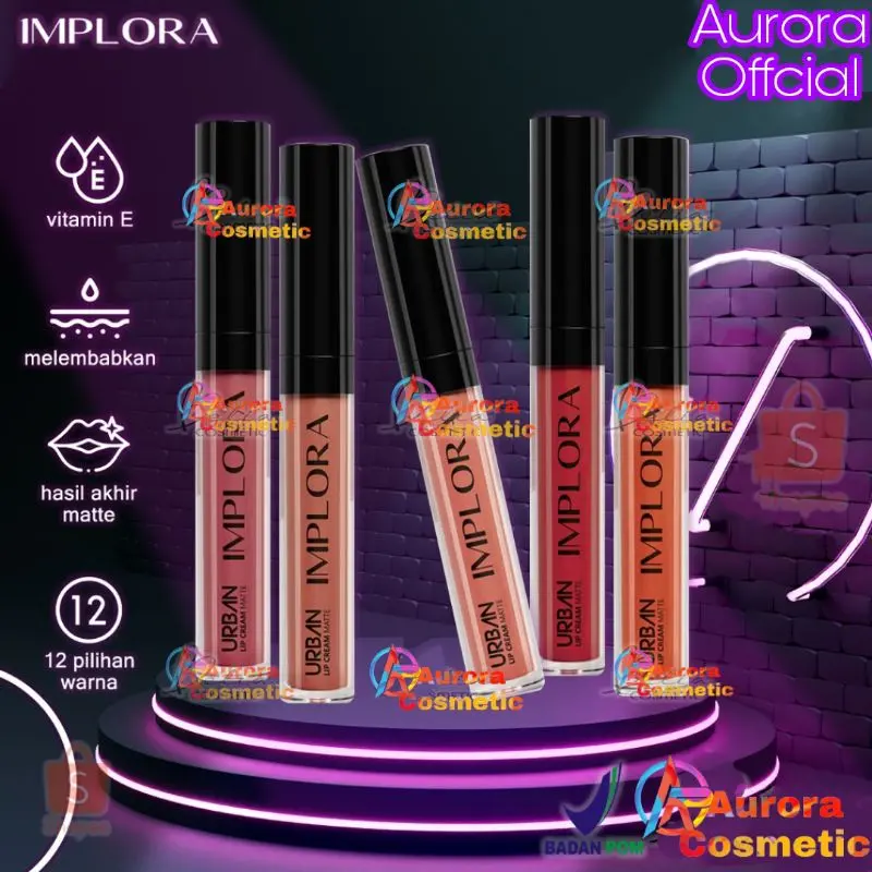 ❤ AURORA ❤ IMPLORA ️BPOM Urban Lip Cream Matte Velvet ( lipcream Lipstick Lipstik ) 0